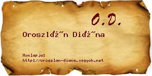 Oroszlán Diána névjegykártya